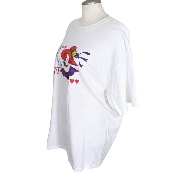 Red Hat Society Graphic Tee T Shirt Womens Size XL White Love Me Love My Hat - Picture 4 of 6